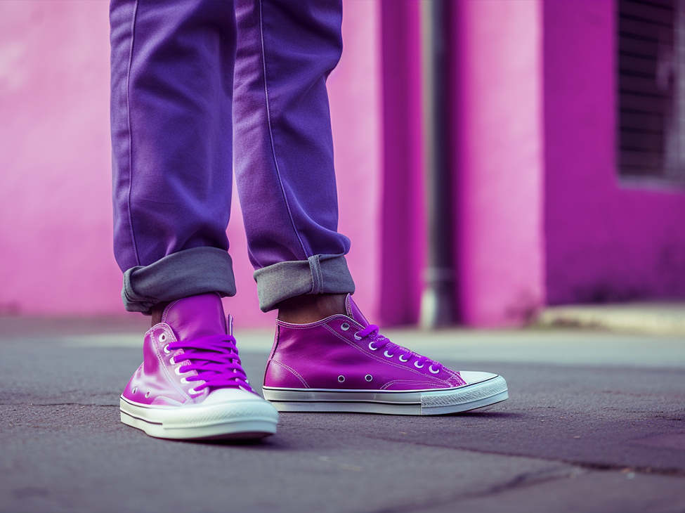 Фиолетовые мужские кроссовки: как выделиться из толпы