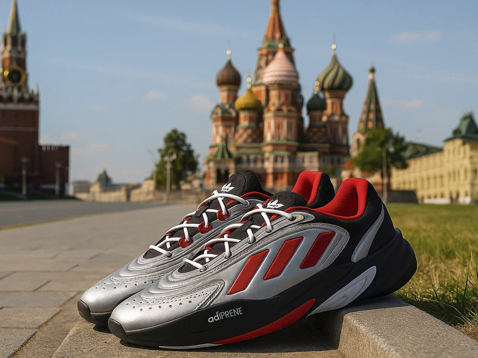 Серебристые кроссовки Adidas Ozelia для уличного стиля