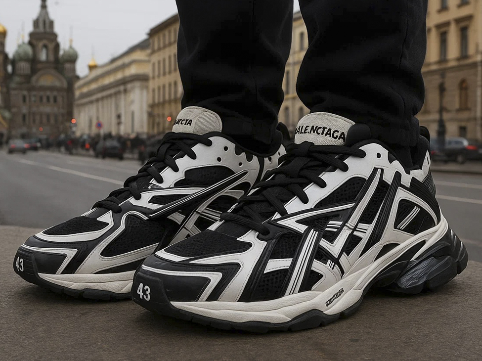 Объемные кроссовки Balenciaga Runner: модные луки