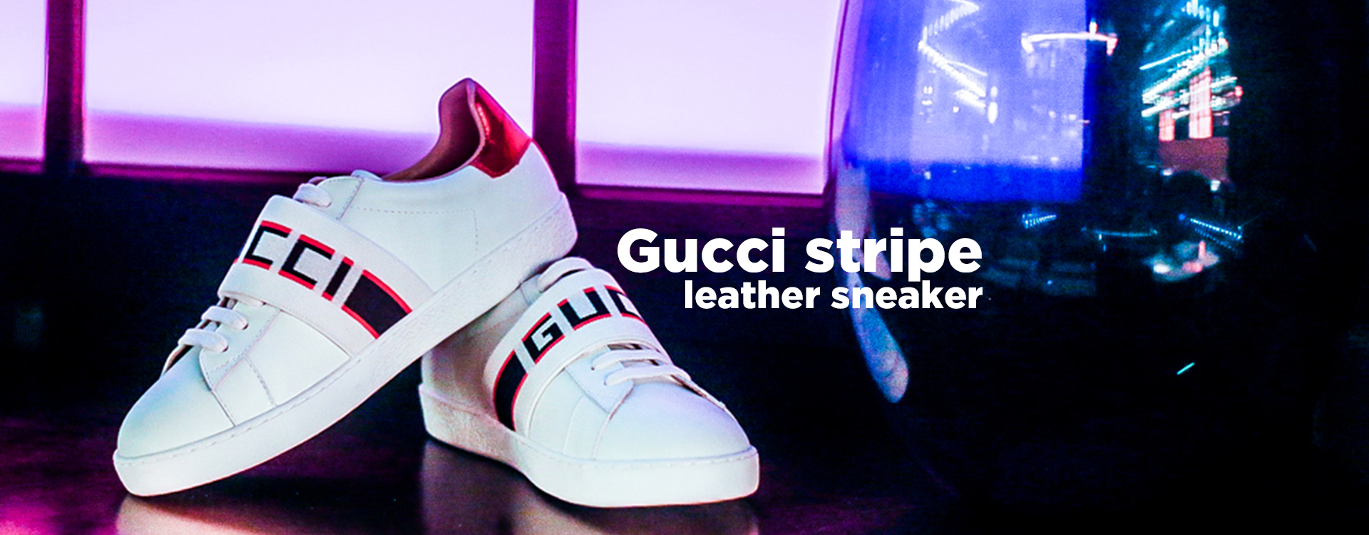 Gucci stripe leather sneaker