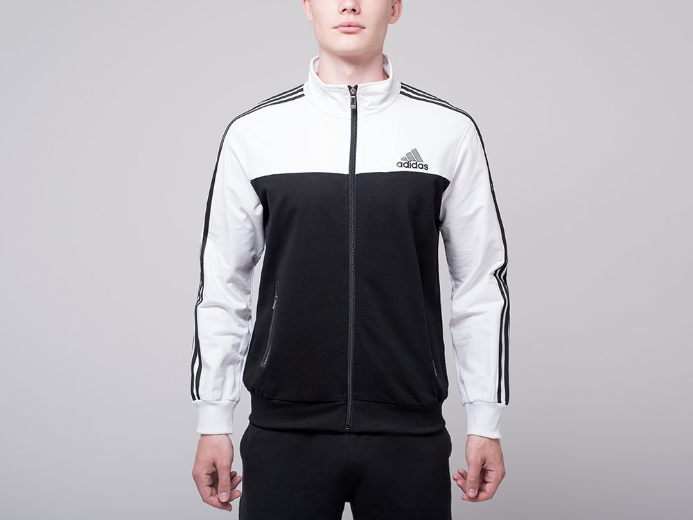 Олимпийка Adidas цвет Чёрный/белый купить по цене 1590 рублей в интернет-магазине clb.outmaxshop.ru с доставкой ☑️
