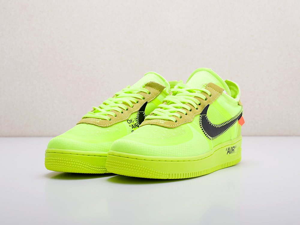nike air force 1 off white green