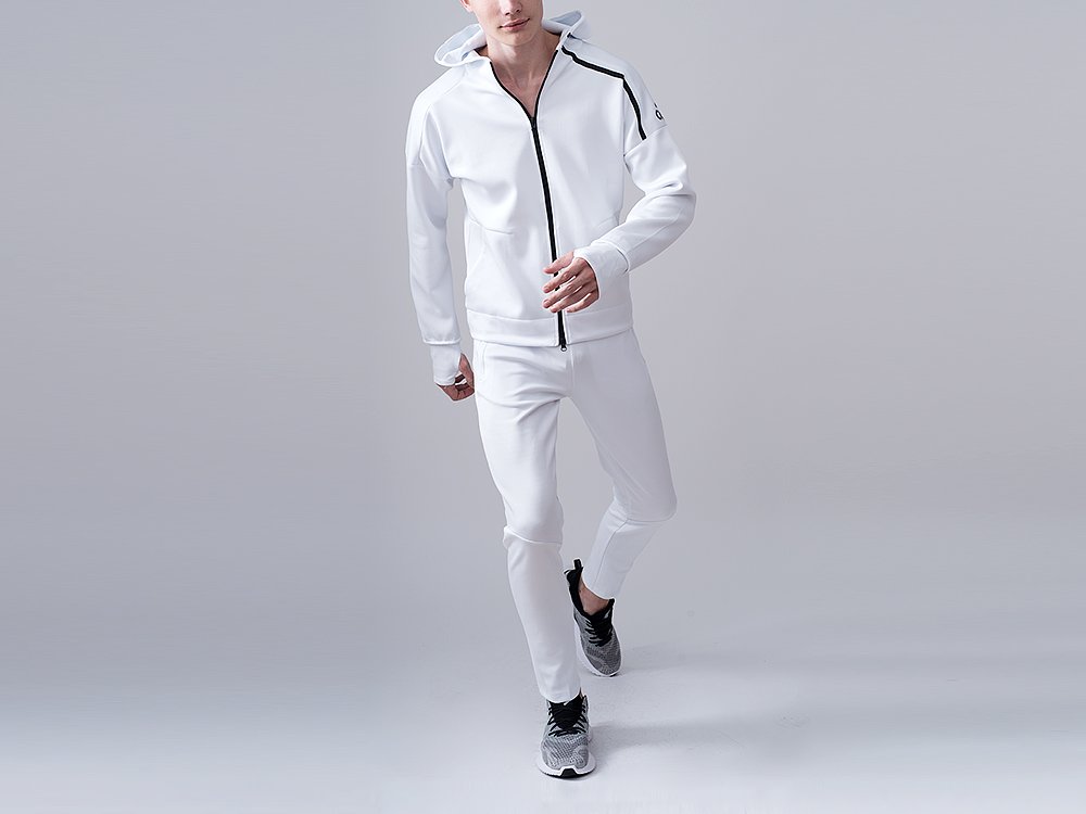 Белый спортивный костюм адидас мужской
