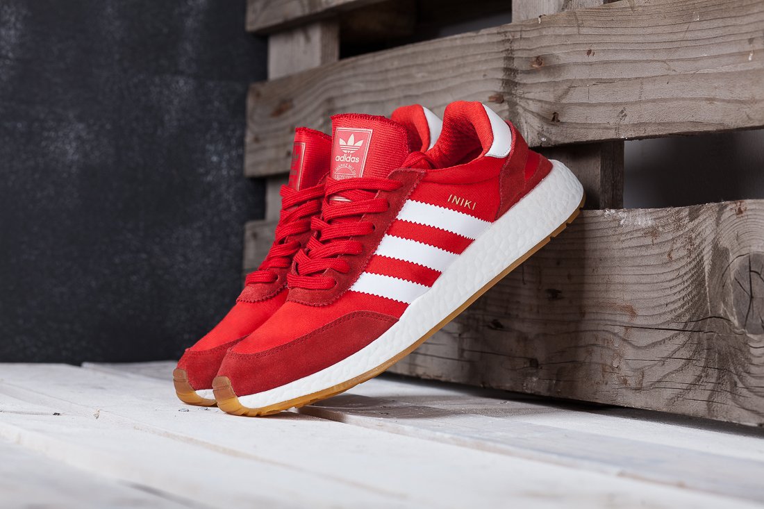 Adidas iniki red store white