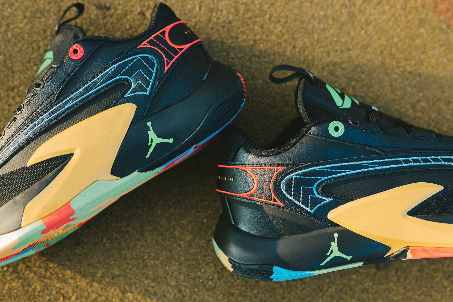 jordans with 2 different colors