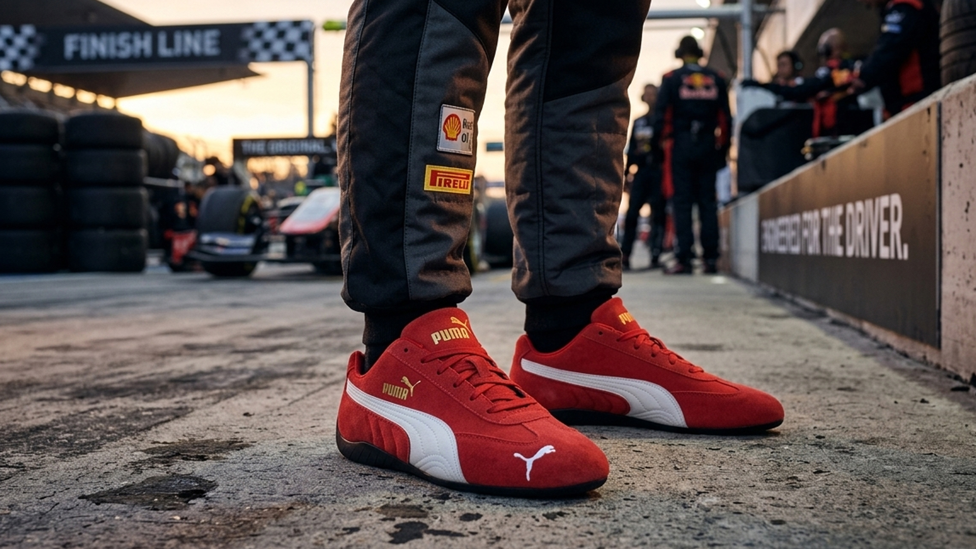 Гоночные кроссовки Пума Спидкэт красного цвета 