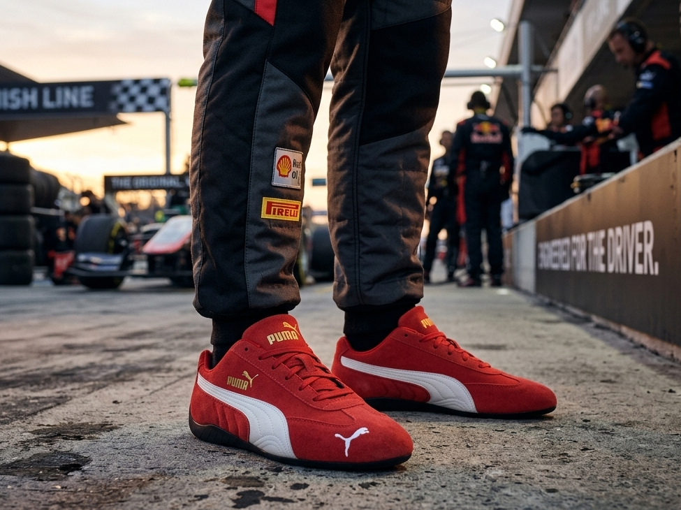 Гоночные кроссовки Пума Спидкэт красного цвета 