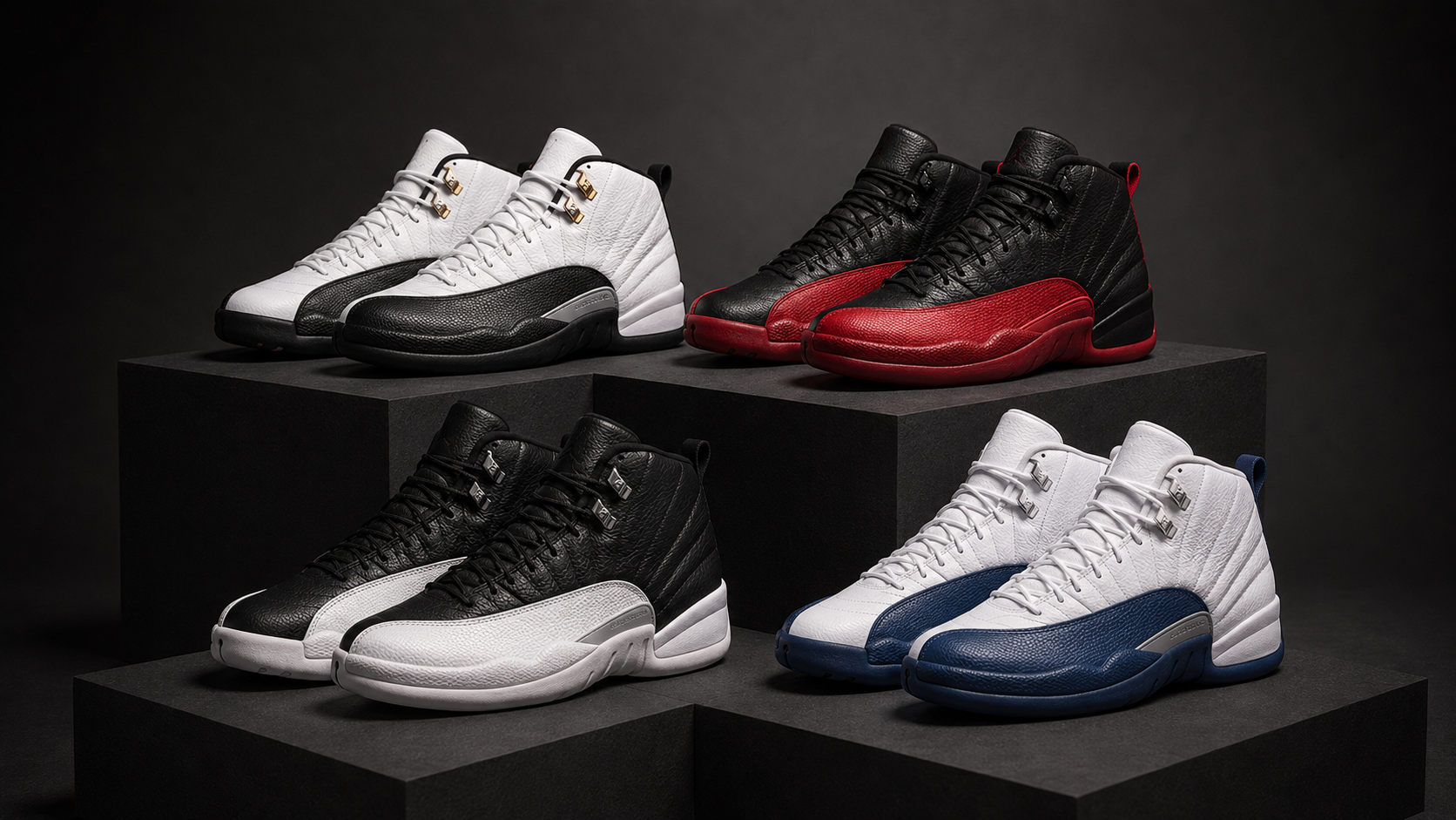 Четыре ключевые расцветки Air Jordan 12 на студийных подиумах
