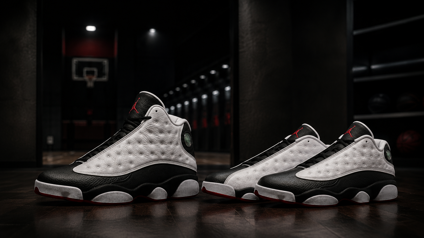 Детали верха и характерный силуэт Air Jordan 13