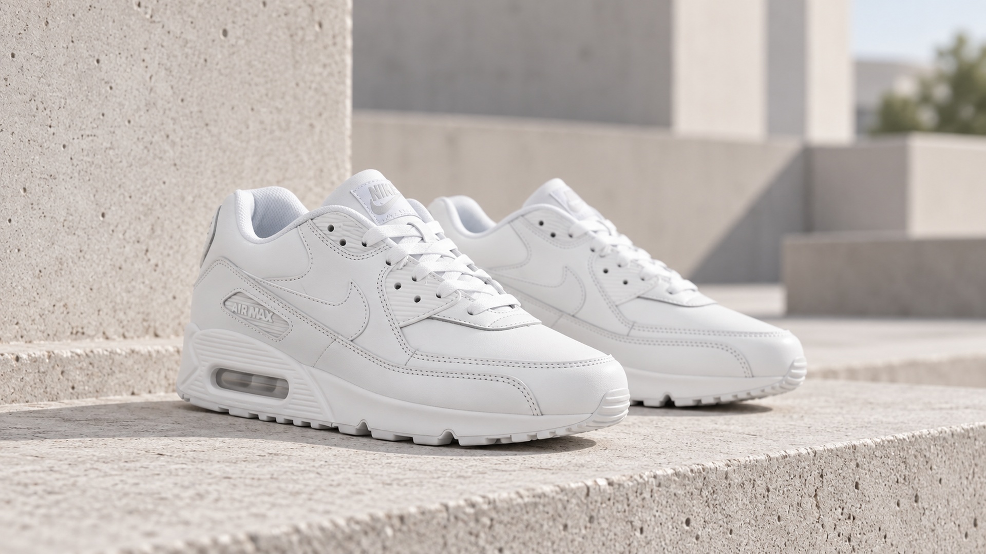 Белые кроссовки Nike Air Max 90 арт. 14616