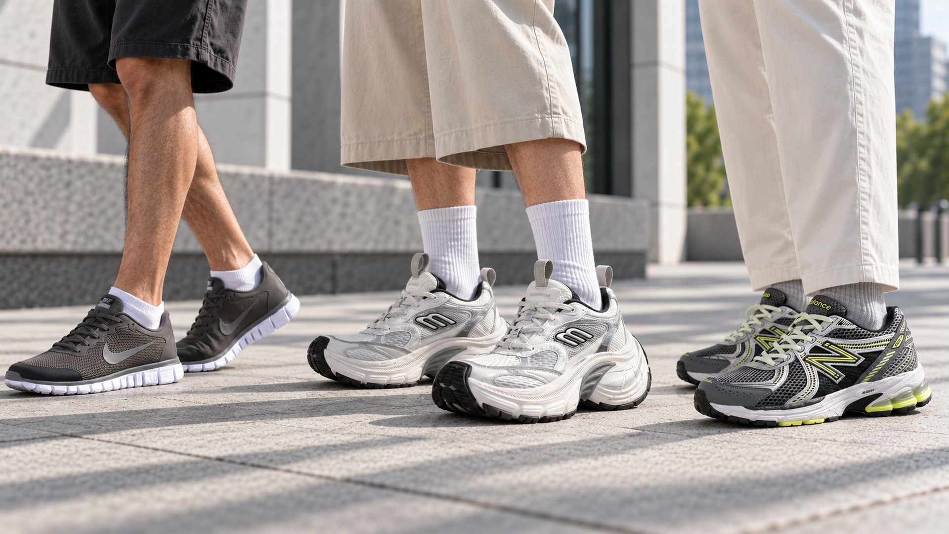 Серые New Balance 860v2 арт. 46875 с лёгкими прямыми брюками