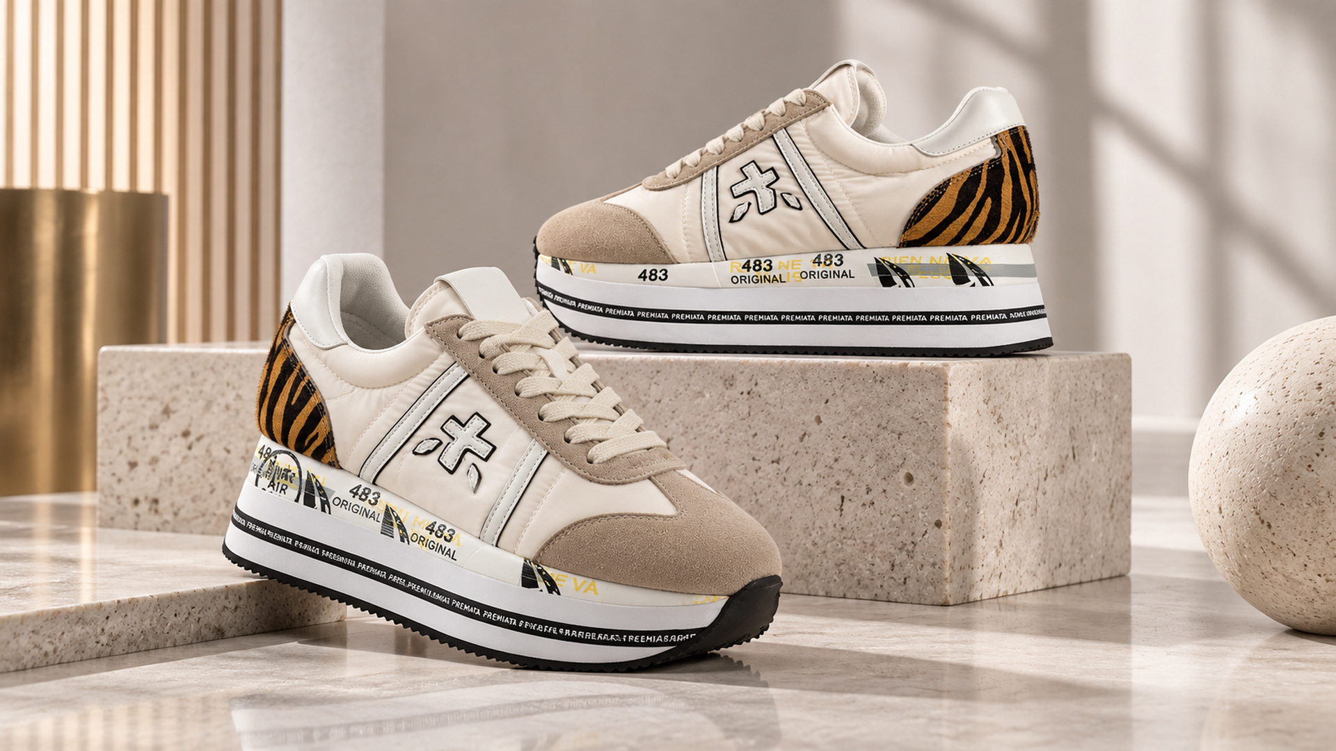 Женские Premiata Beth 31724 с массивной платформой