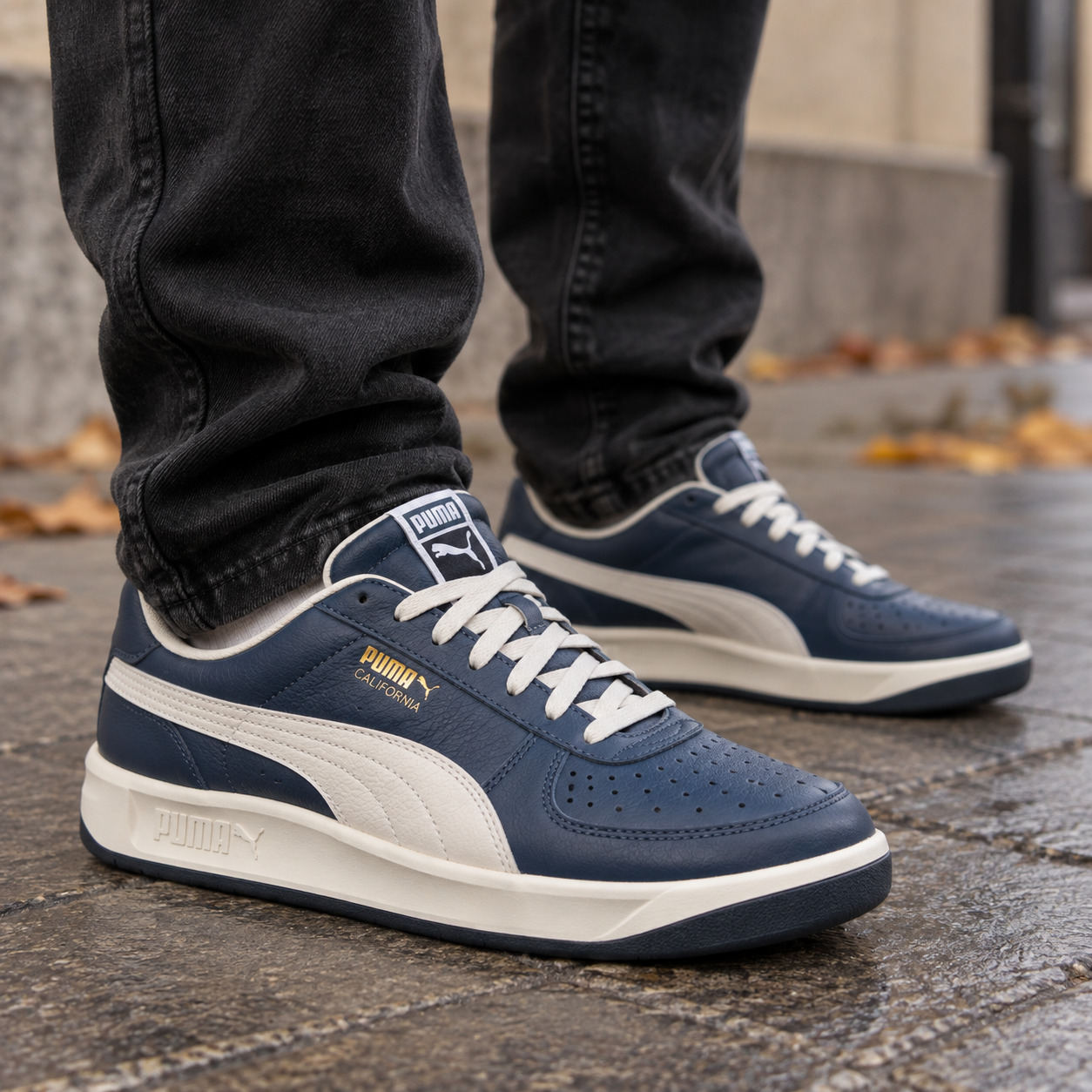 Puma California Vintage — крупный план на ноге