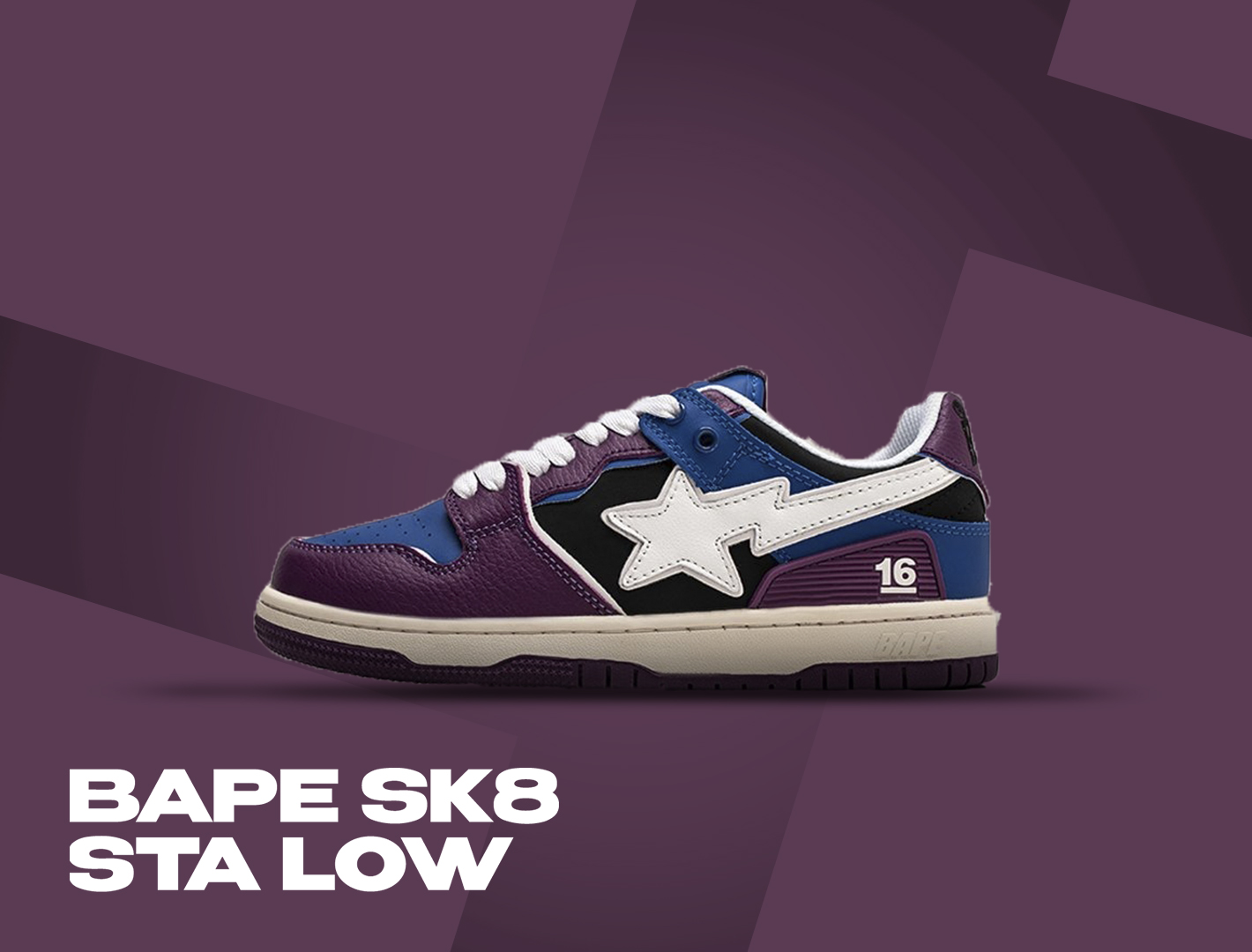 Кроссовки Bape фиолетовые