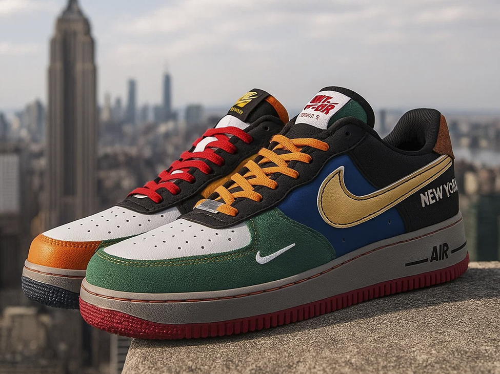 Разноцветные кроссовки Nike Air Force 1, вдохновленные Нью-Йорком