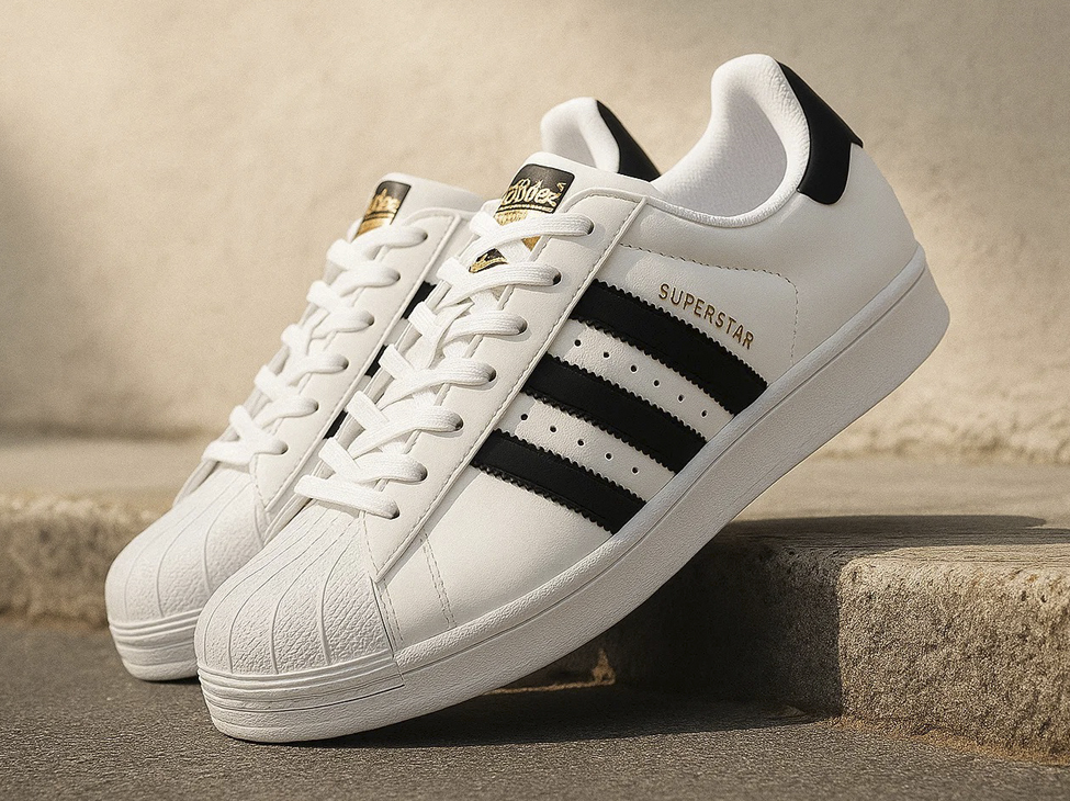 Белые adidas Superstar и тёмные джинсы: почему сочетание снова в тренде