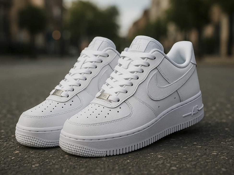 Лучшие кроссовки для девушек для улицы: Nike Air Force 1 белого цвета