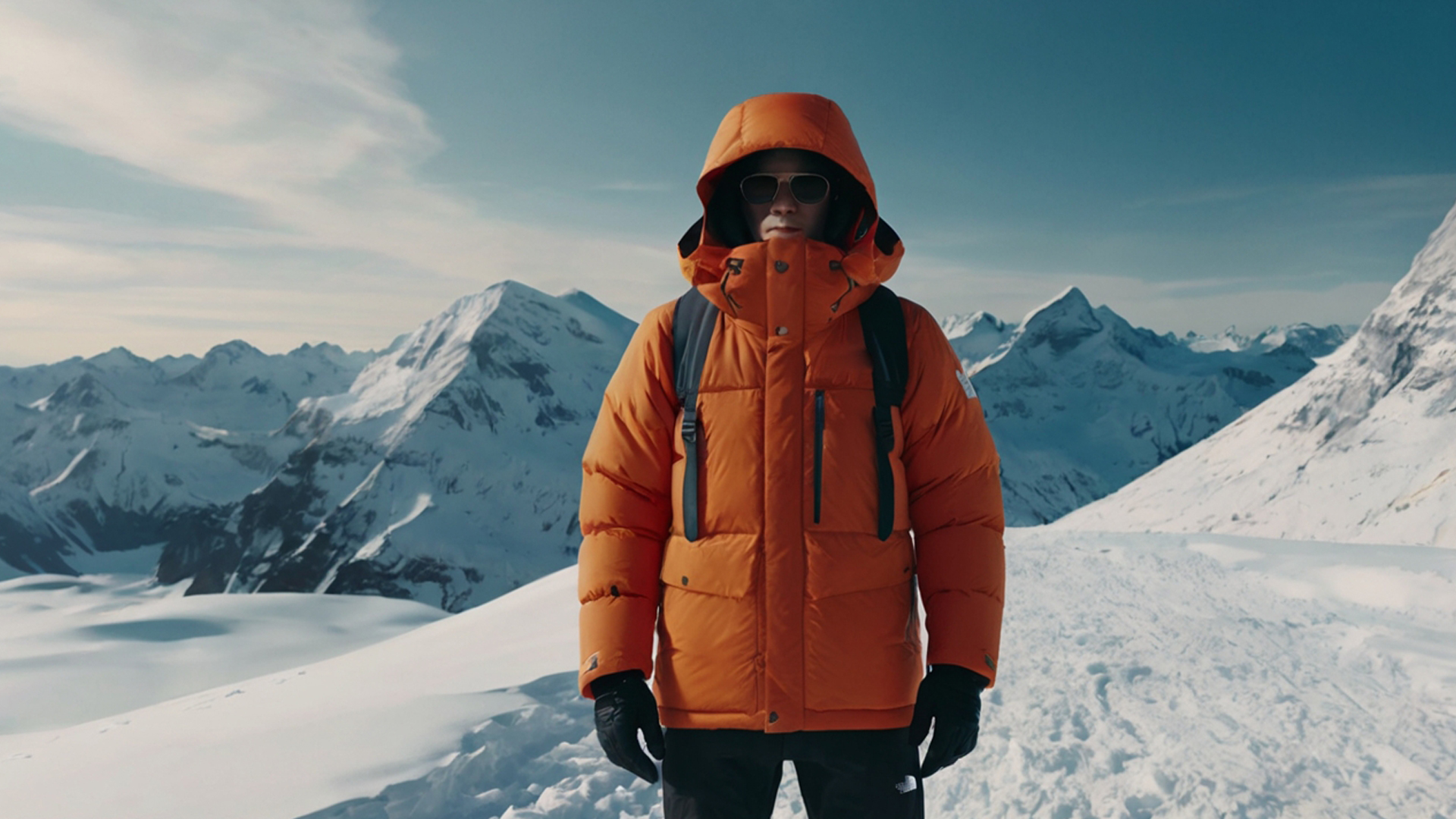 Зимняя куртка The North Face с простым дизайном и удобным наполнением