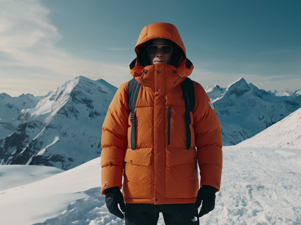 Зимняя куртка The North Face с простым дизайном и удобным наполнением