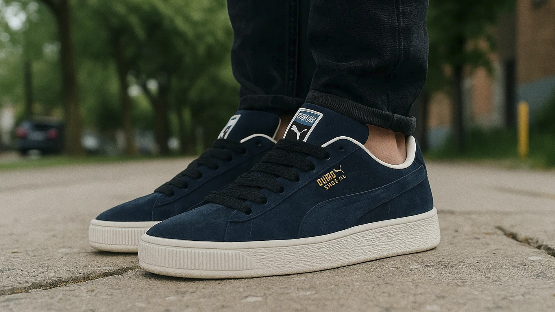 Замшевые кроссовки Puma Suede XL с дутым дизайном