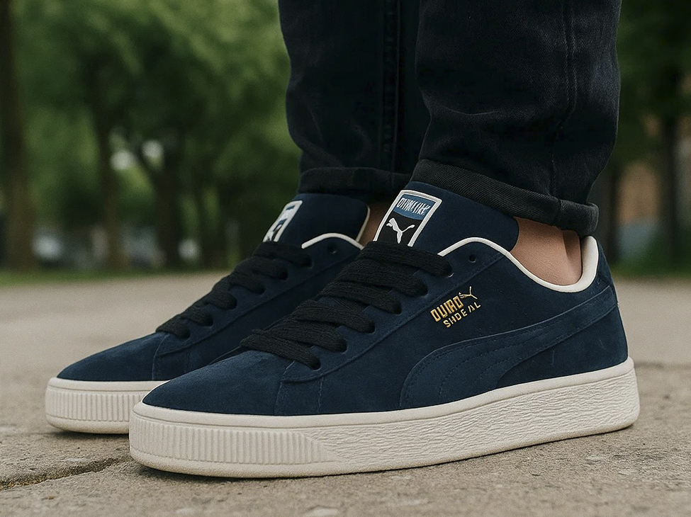 Замшевые кроссовки Puma Suede XL с дутым дизайном
