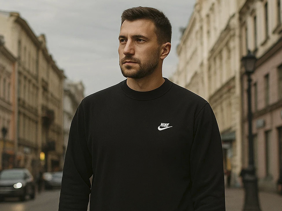 Стильный свитшот Nike черного цвета для повседневной жизни