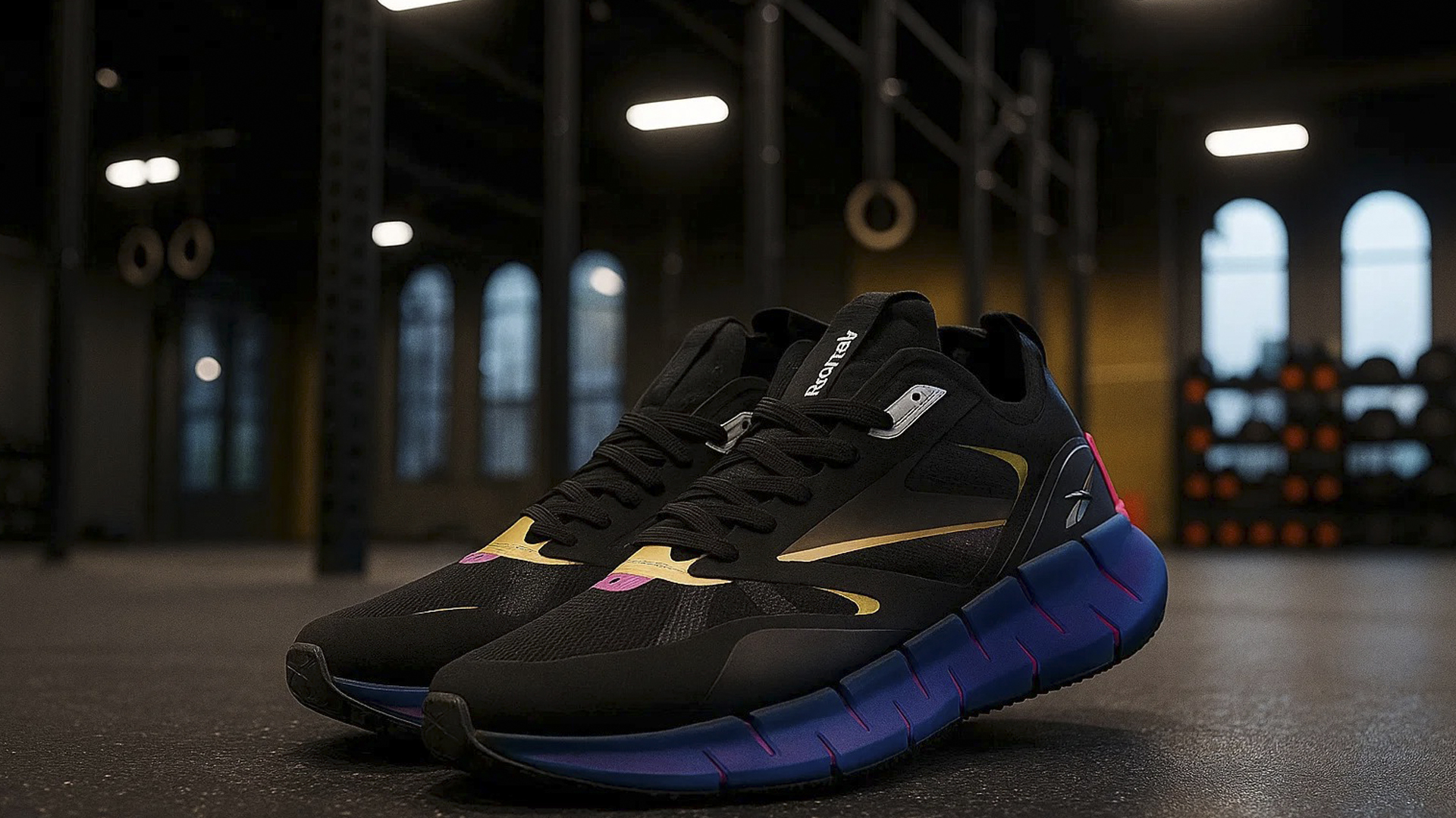 Модные черные кроссовки Reebok Zig Kinetica Horizon