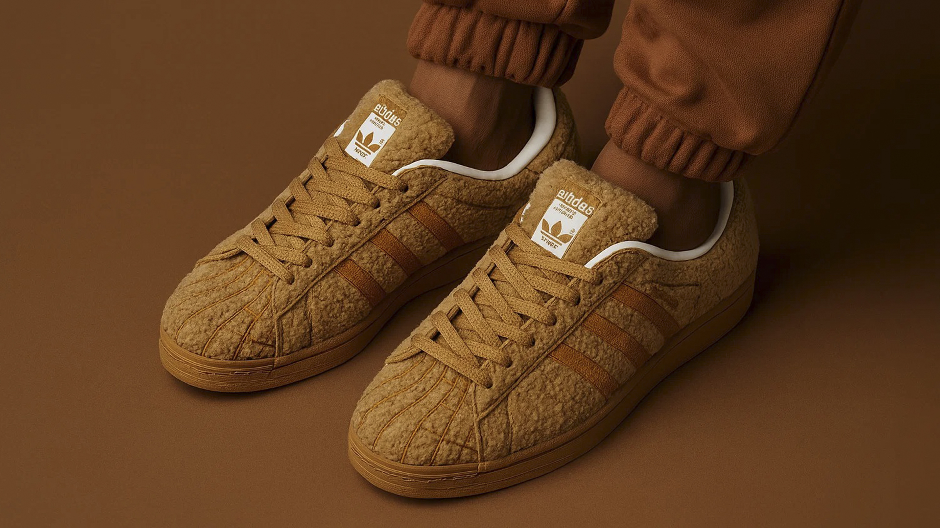 Плюшевые кроссовки Adidas Superstar для девушек