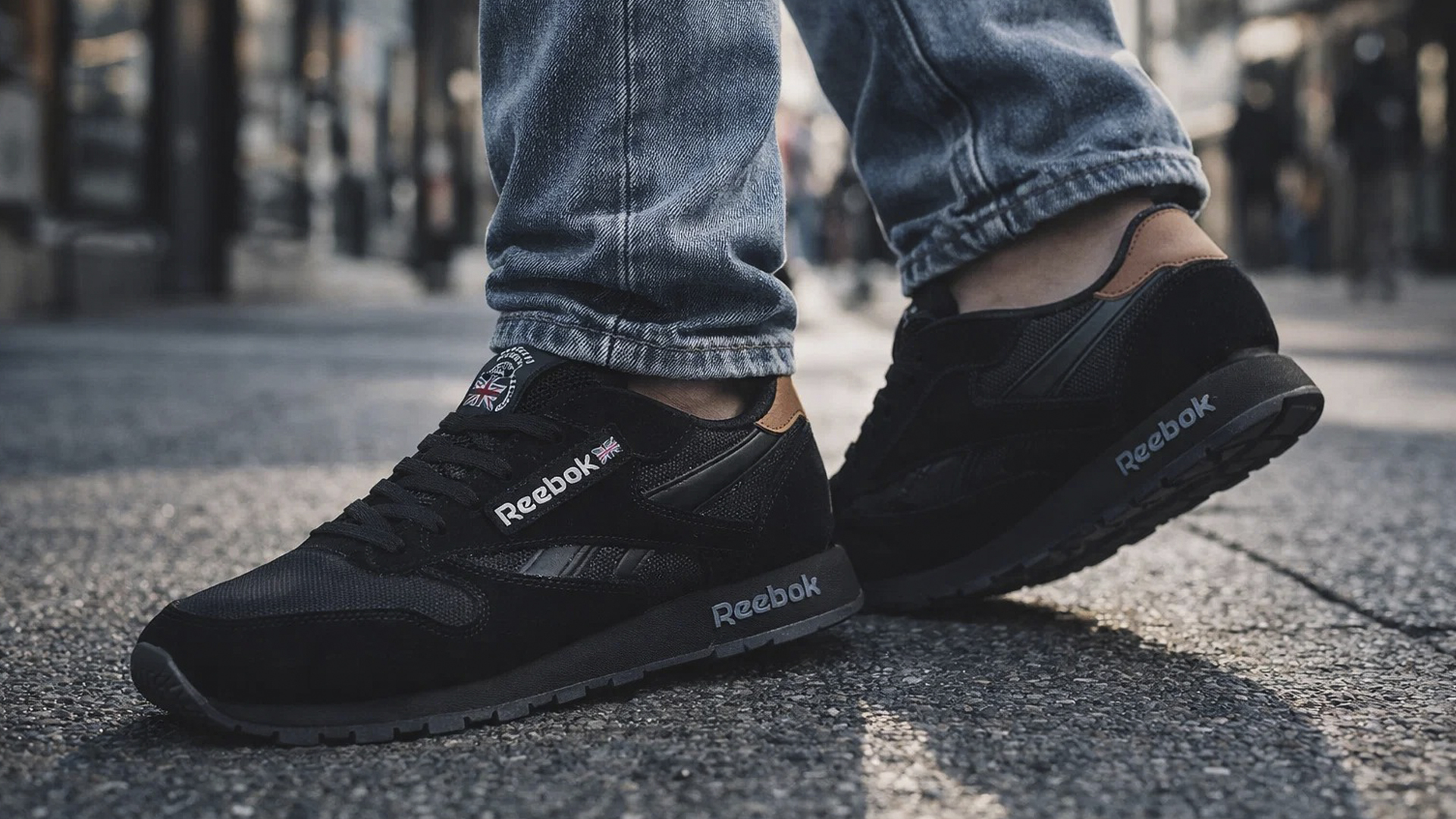 С чем носить мужские кроссовки Reebok Classic Leather Utility