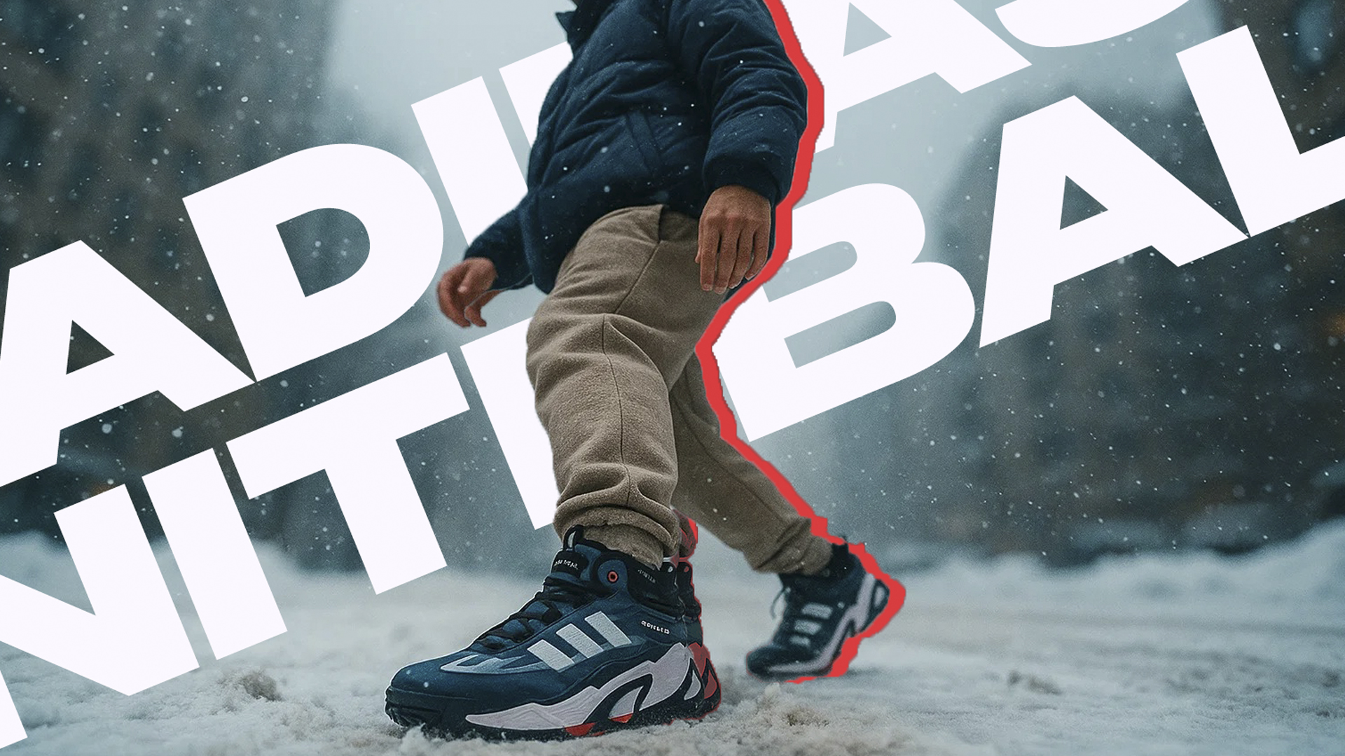 Синие зимние кроссовки Adidas Niteball Hi для мужчины