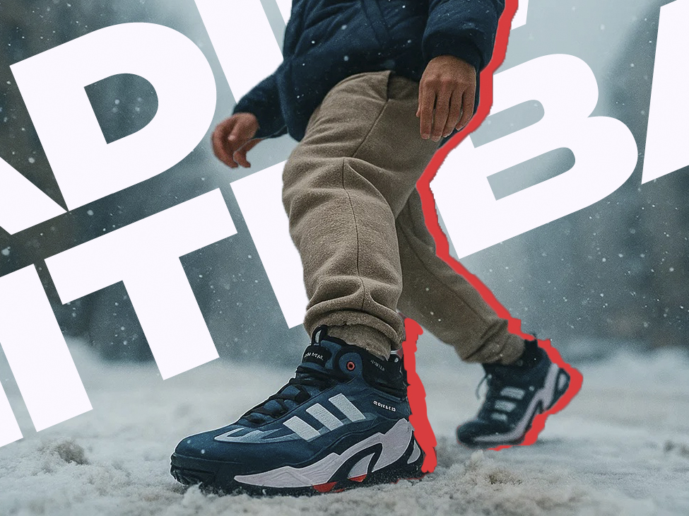 Синие зимние кроссовки Adidas Niteball Hi для мужчины