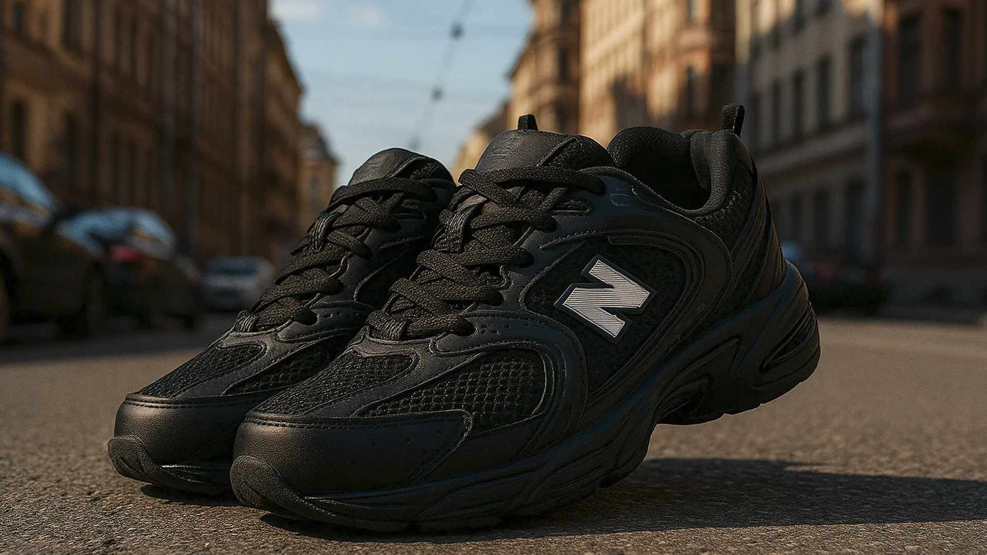Черные классические кроссовки New Balance 530