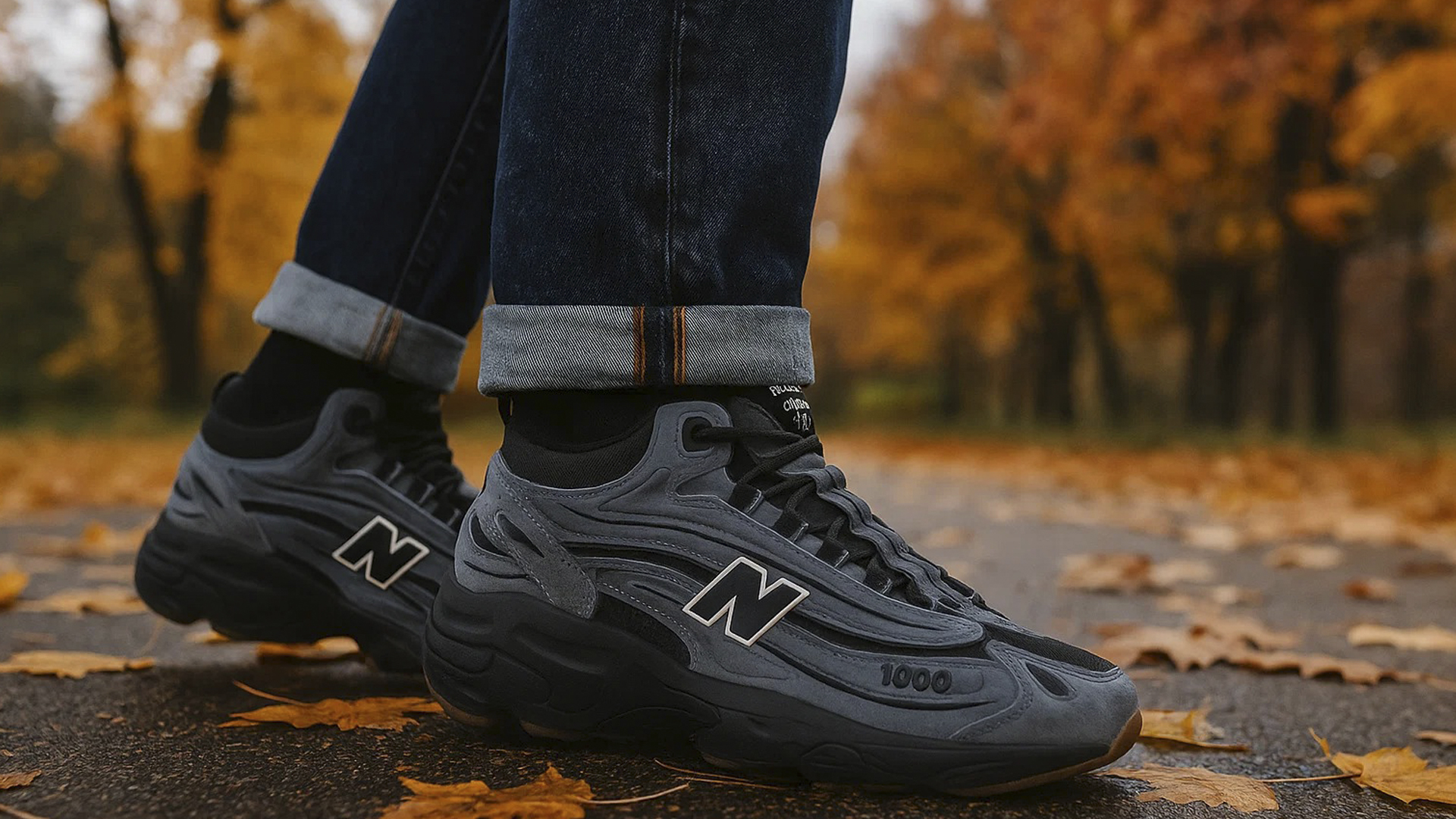 Демисезонные кроссовки New Balance 1000 для осеннего аутфита
