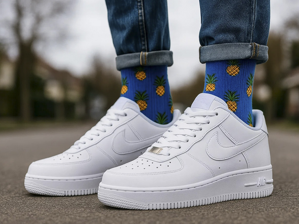 С какими носками носить белые кроссовки Nike Air Force 1 и другие