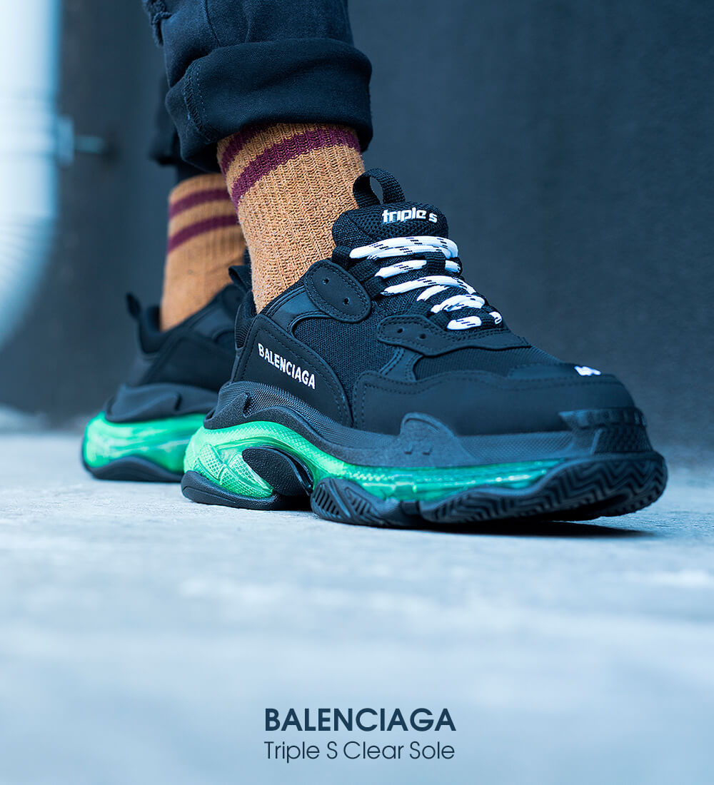 Баленсиага Triple s Clear sole Black