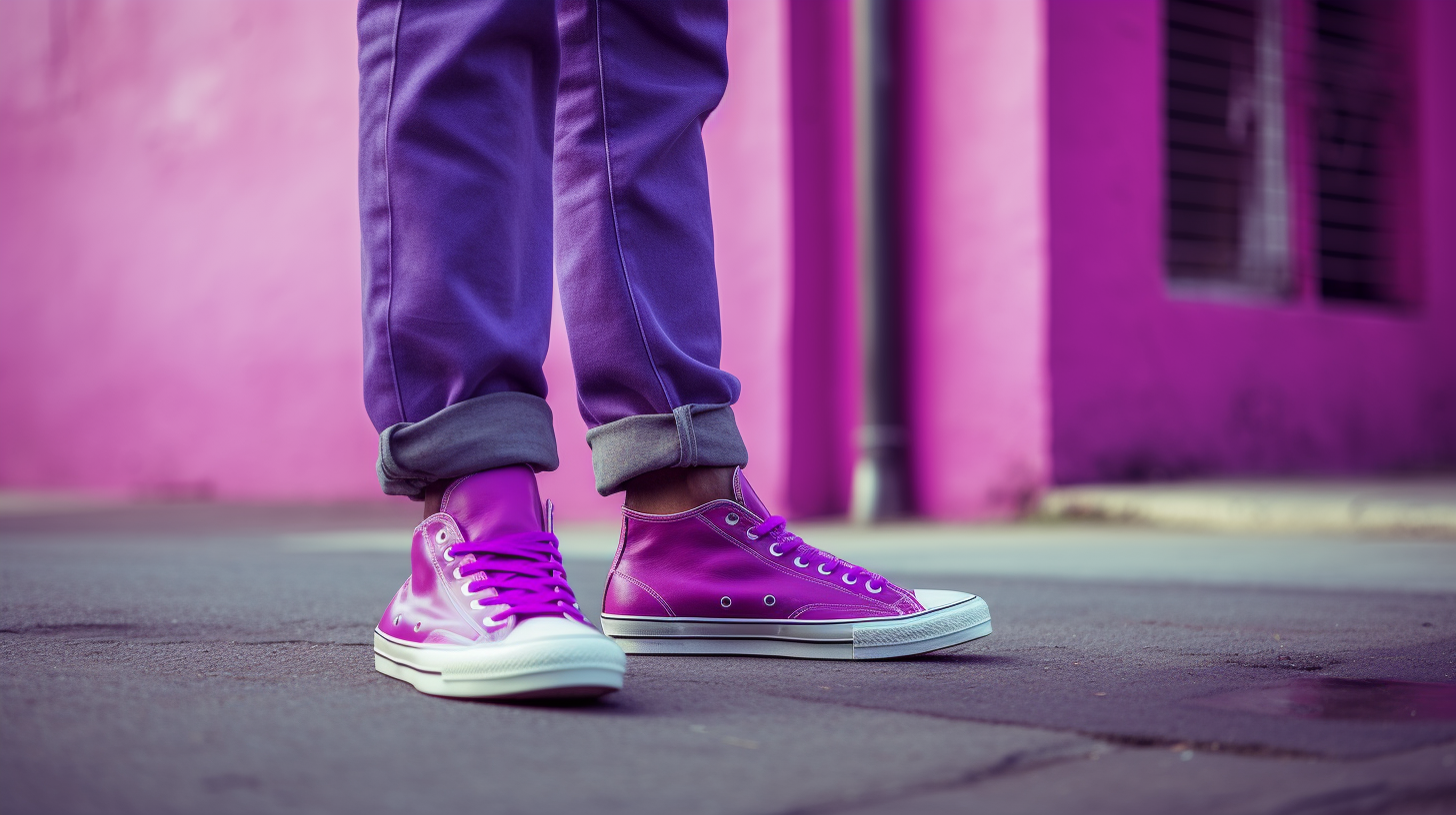 Фиолетовые мужские кроссовки: как выделиться из толпы